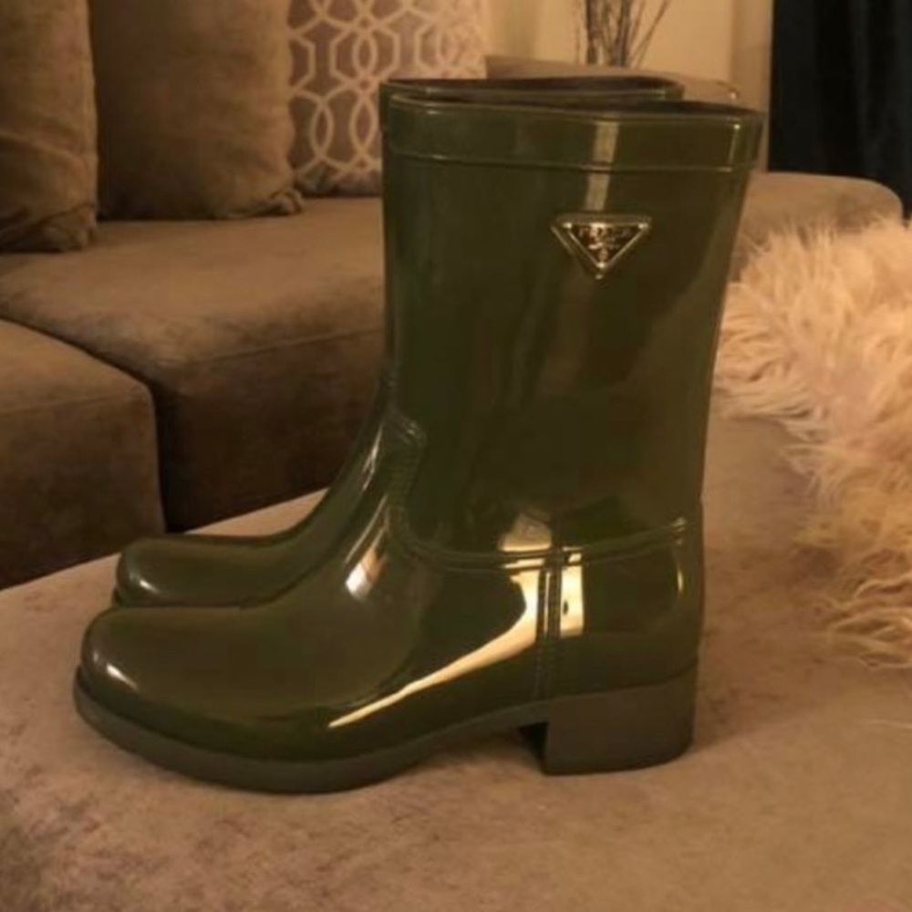 Prada rain boots